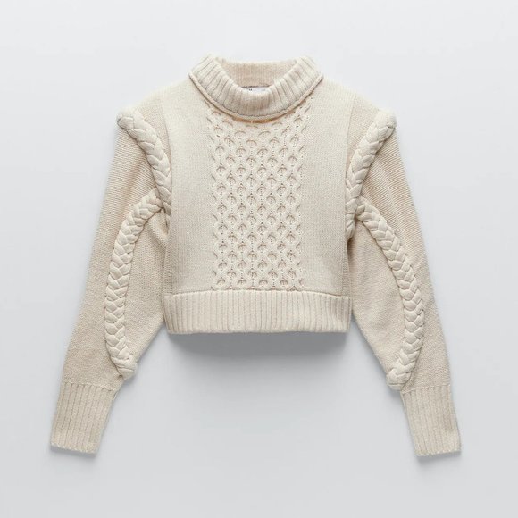 Zara Shoulder Pad Knit Sweater - Picture 13 of 13